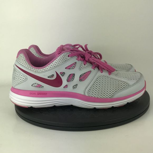 Nike Dual Fusion Lite Run Gray/Pink Running Shoes 599560-007 Women's Size 10 - Picture 4 of 12